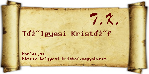 Tölgyesi Kristóf névjegykártya